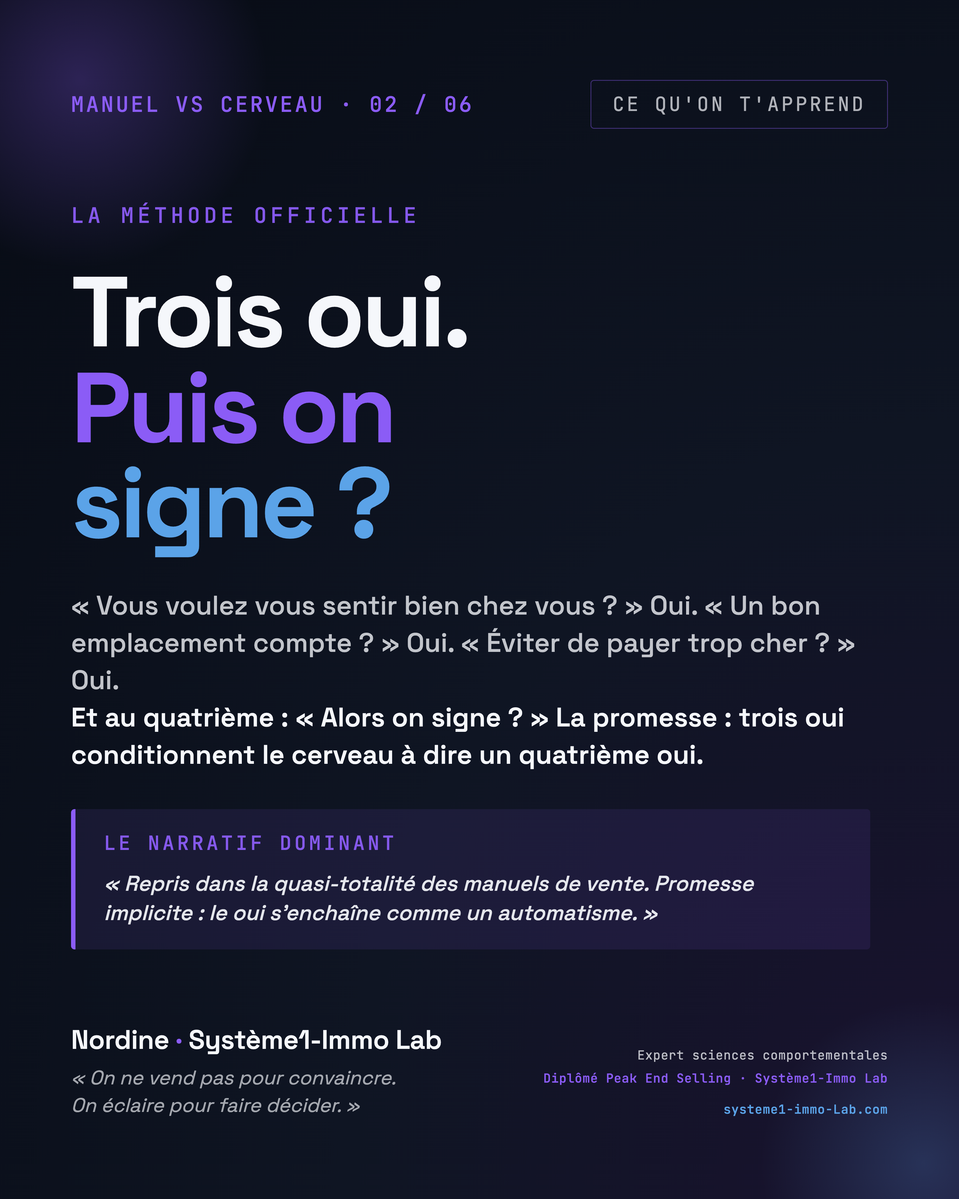 Ce que dit le manuel, slide 2